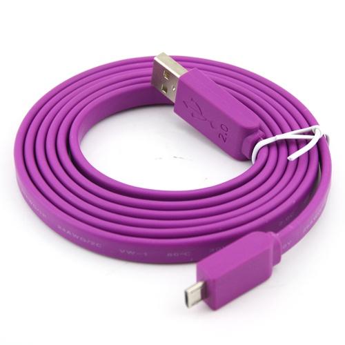 Foto htc/samsung/ etc púrpura 1.5m fideos estilo micro usb cable