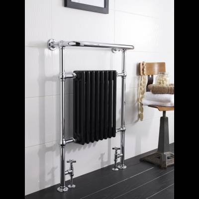 Foto Hudson Reed Radiador Toallero de Baño Tradicional en Cromo y Negro 945 x 600mm - Marquis