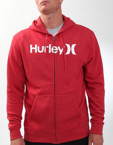 Foto Hurley One and Only Zip Hoodie - Rojo
