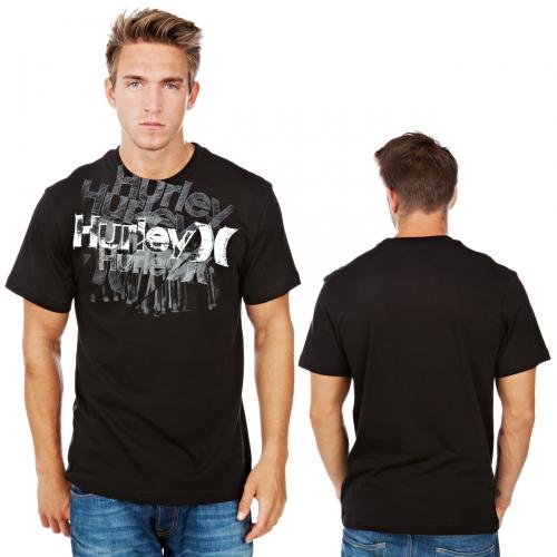 Foto Hurley Sketched Pier camiseta negra talla S