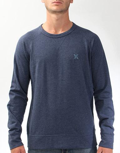 Foto Hurley The Fleece Tee LS Camiseta de crew - Azúl marino