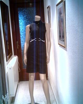 Foto ��� Precioso Vestido De Zara Basic, Talla S Color Azul Oscuro