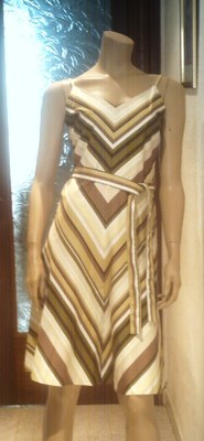 Foto ��� Precioso Vestido De Zara Basic, Talla Xl Color Verde A Rayas Nuevo