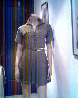 Foto ��� Vestido Tipo Safari De Bershka, Talla S Color Verde