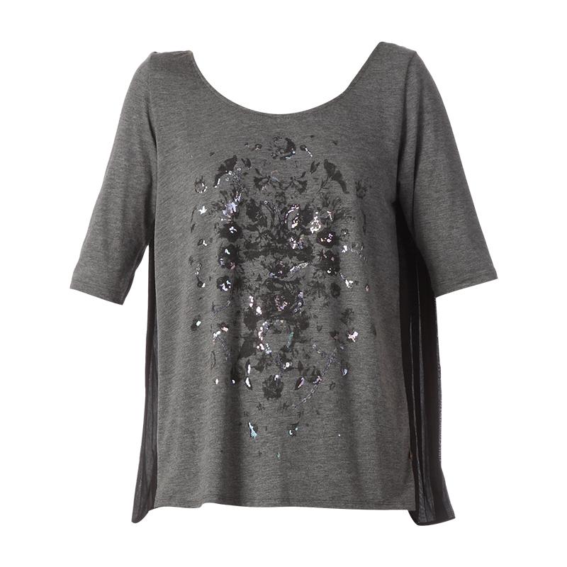 Foto I Code by IKKS Camiseta de mangas cortas - qa10264 - Gris