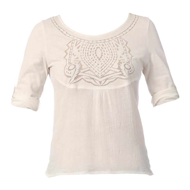 Foto I Code by IKKS Top de mangas largas - qc11064 - Blanco / Crudo