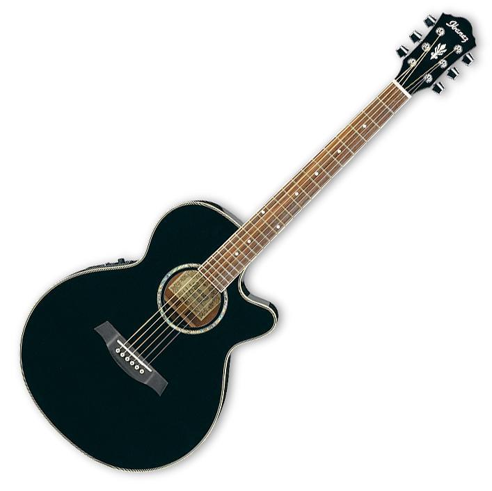 Foto Ibanez Aeg10E Aeg Series Black Guitarra Acustica Electrica