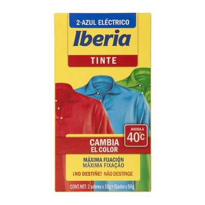 Foto iberia tinte 40º azul eléctrico