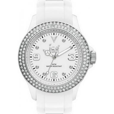 Foto Ice-Watch Unisex Small Stone Sili White Silicon Watch Model Number:ST.WS.S.S