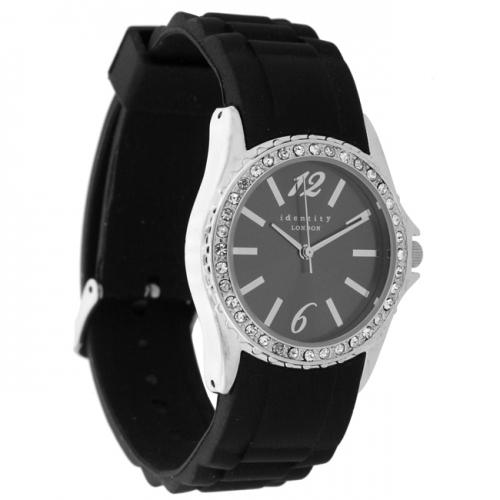 Foto Identity London Ladies Watch, Black Rubber Strap, BGS186