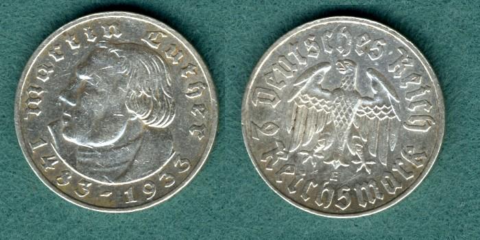 Foto Iii Reich 2 Reichsmark 1933 E