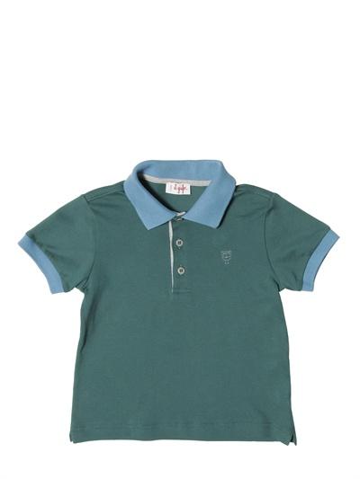 Foto il gufo polo de piqué de algodón