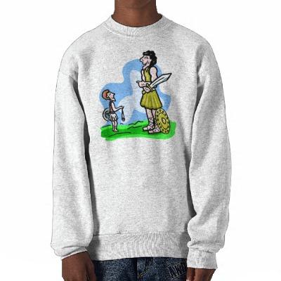 Foto Ilustraciones del cristiano de David and Goliath Sudadera Pullover