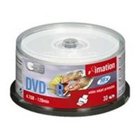 Foto imation dvd r 4 7gb 16x spindle 30 imprimible inkjet superficie blanca