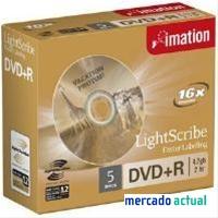 Foto imation lightscribe dvd+r x 5 - 4.7 gb - soportes de almacen