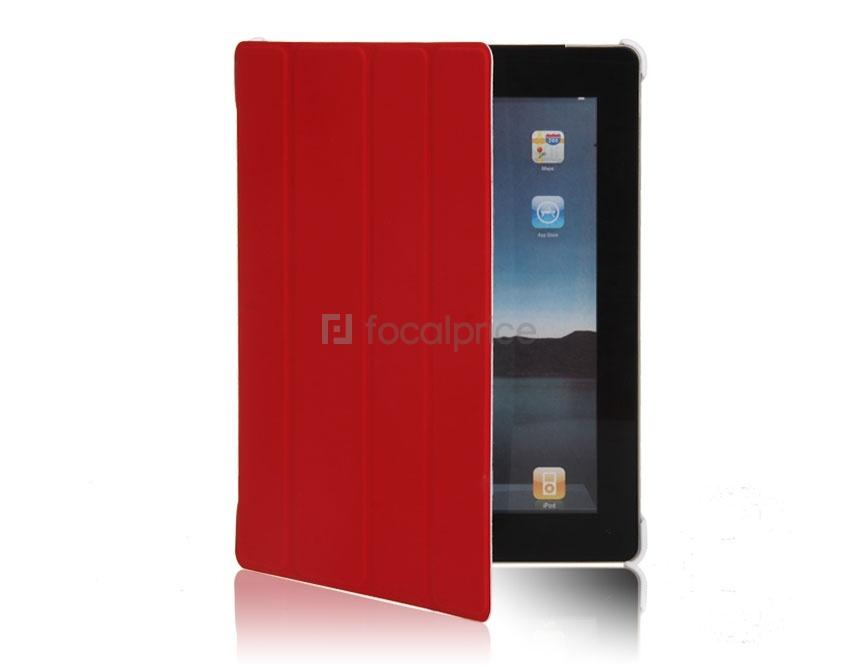 Foto Imitación de cuero elegante del caso de protección para el iPad 2 (rojo)