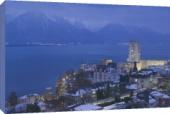 Foto Impresión de lona de 51cm of Montreux & lago Ginebra