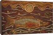 Foto Impresión de lona de 51cm of Pintura de Dreamtime, arte aborigen,...