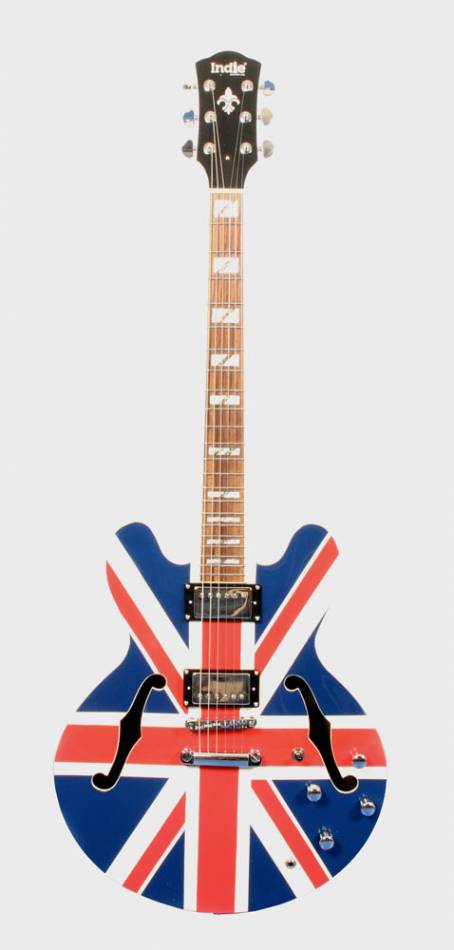 Foto Indie 1183 Guitarra Electrica 2 Tone Custom Union Jack. Outlet