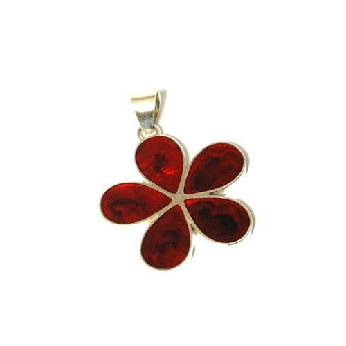 Foto Inferno Jewellery 925 Silver Cherry Red Paua Shell Flower On 18 ...