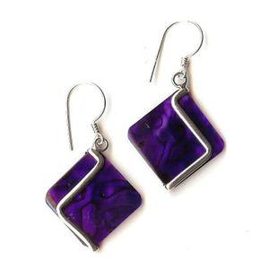 Foto Inferno Jewellery Inferno 925 Silver Purple Paua Shell Earrings