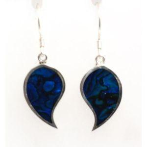 Foto Inferno Jewellery Inferno Blue Leaf Shape Earrings Set In 925 Silver