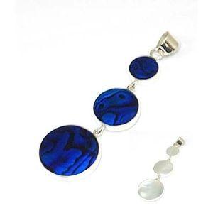 Foto Inferno Jewellery Inferno Silver 2-Sided Blue Paua Shell/Coral Pen ...
