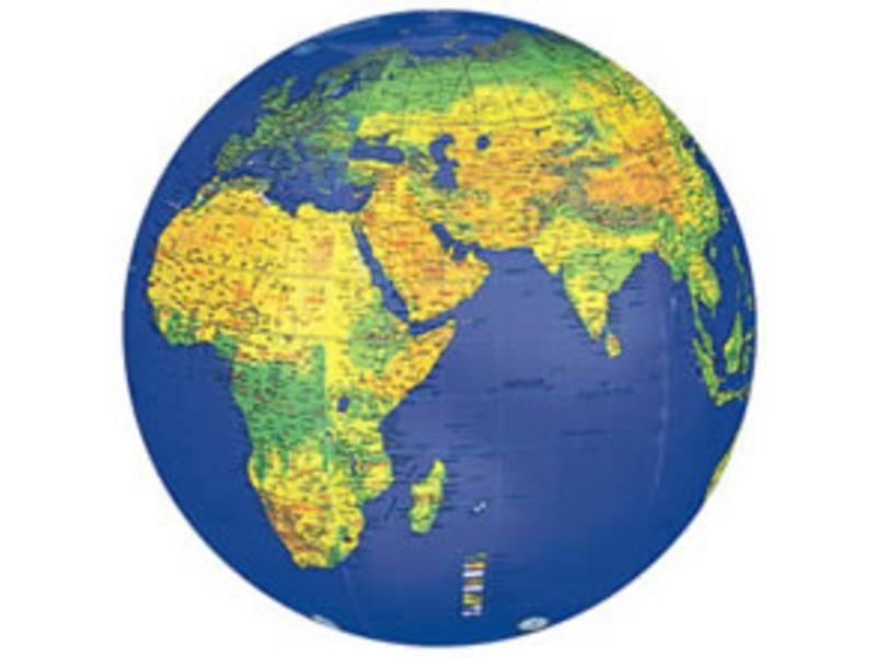 Foto Inflatable Globe Dark Blue Topographical 16 inch