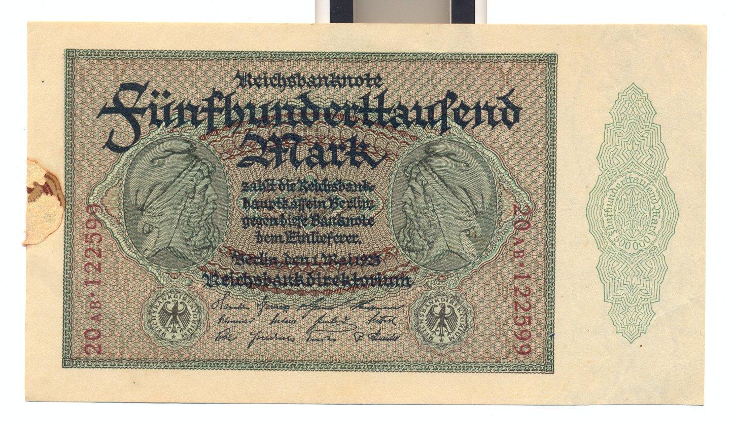 Foto Inflation 500000 Mark 1923