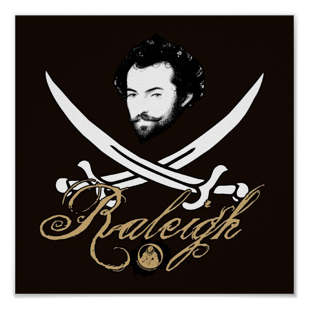 Foto Insignias del pirata de sir Walter Raleigh Poster