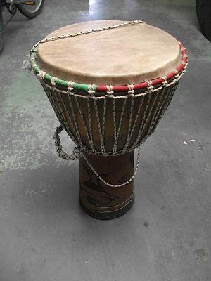 Foto Instrumento Percusion Yembe De Madera Frabricacion Artesanal - 63 Cm Diametro