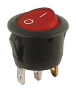 Foto Interruptor unipolar empotrable basculante luminoso Electro DH Cuerpo Negro y Tecla Roja 11.478.IL 8430552091232