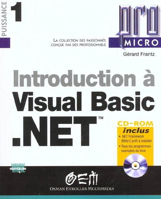 Foto Introduction a visual basic net