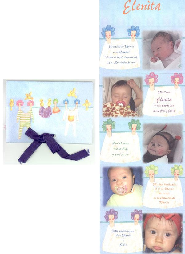 Foto Invitación bautizo ropita bebé