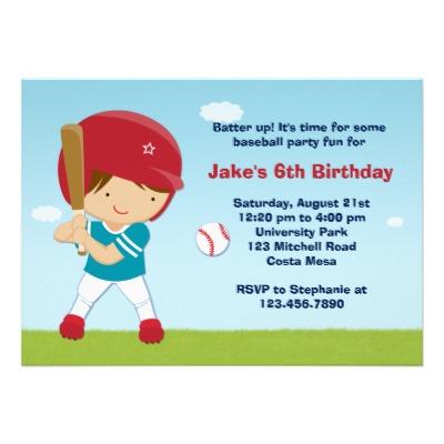 Foto Invitación de la fiesta de cumpleaños del béisbol (Paquete De 10)