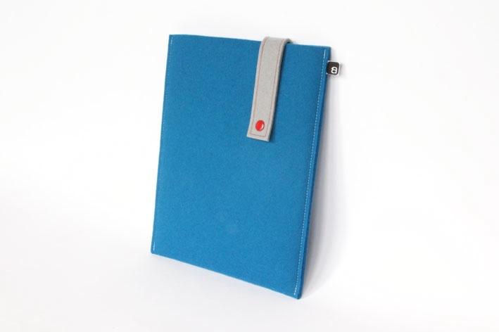Foto iPad case: Blue and grey wool felt