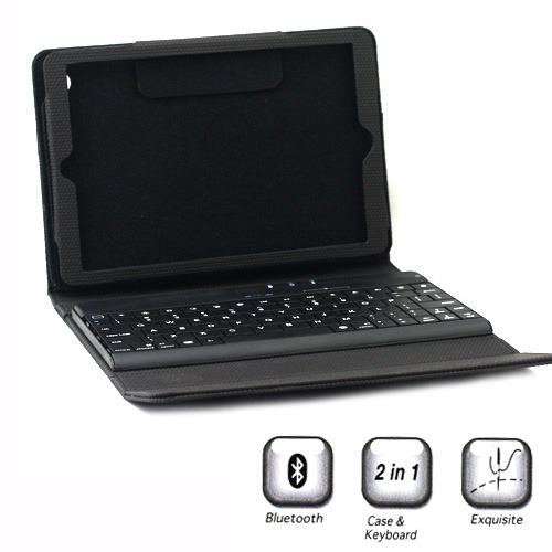 Foto ipad Mini Bluetooth teclado inalámbrico 2in1 bolsa de cuero stand