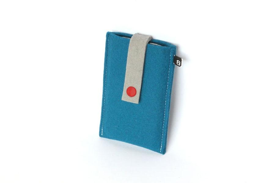 Foto iPhone case: Blue and grey wool felt - 3 / 3G / 4 / 4S