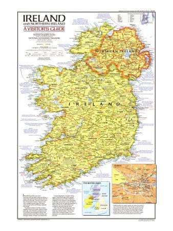 Foto Ireland And Northern Ireland Visitors Guide Map 1981 - Laminas