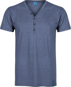 Foto Iriedaily Clerk V-Neck camiseta azul jaspeado L