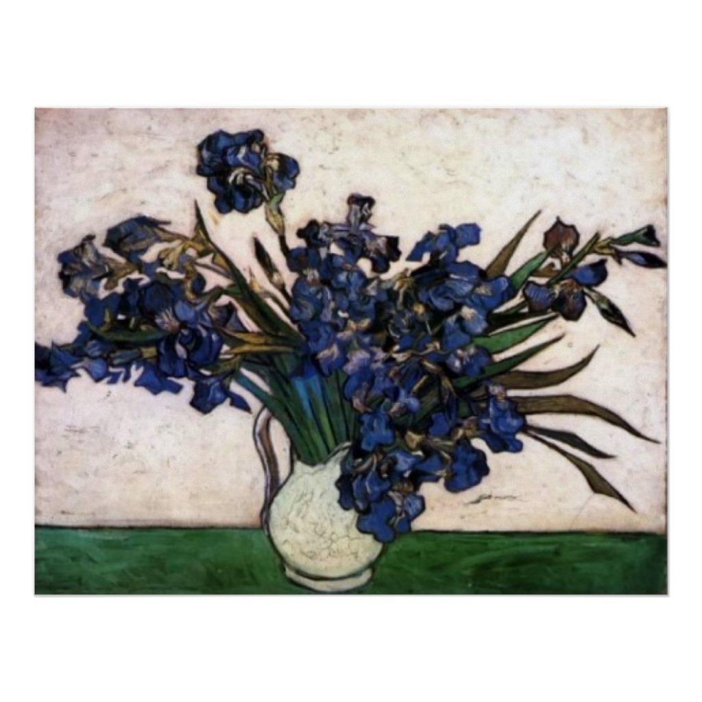 Foto Iris en florero de Vincent van Gogh Poster