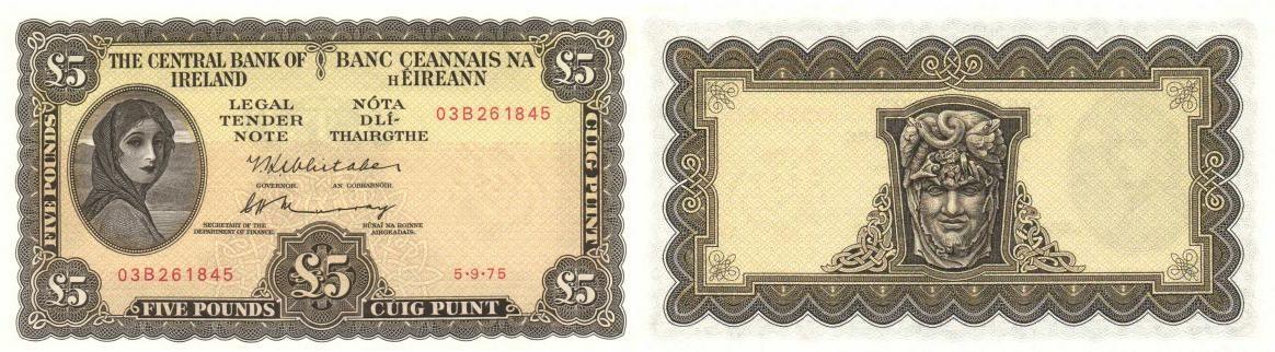 Foto Irland 5 Pounds 1975