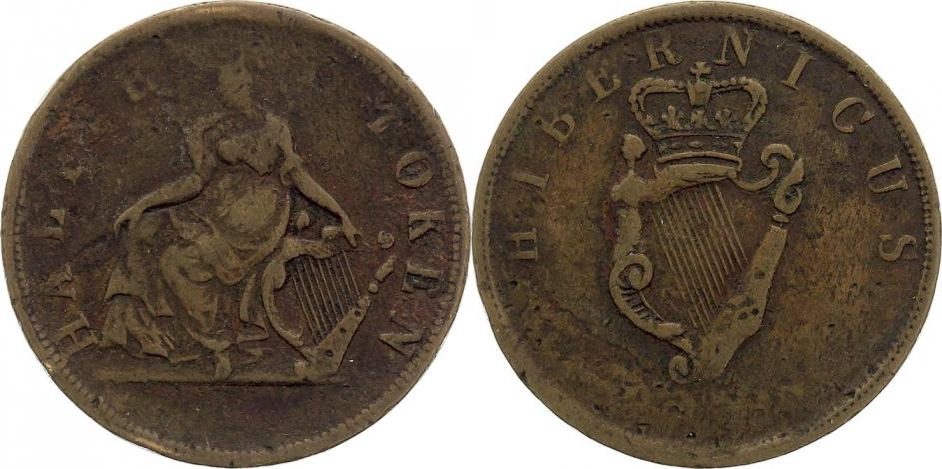Foto Irland ½ Penny 1830
