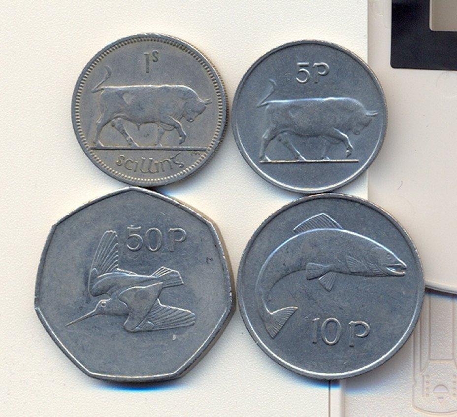 Foto Irland Lot von 4 Münzen ab 1963