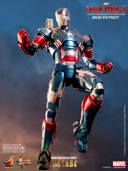 Foto Iron Man 3 Figura Mms Diecast 1/6 Iron Patriot 30 Cm