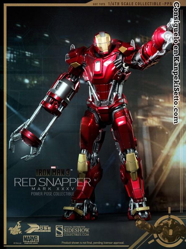 Foto Iron Man 3 Figura Power Pose Series 1/6 Iron Man Mark Xxxv Red Snapper 34 Cm