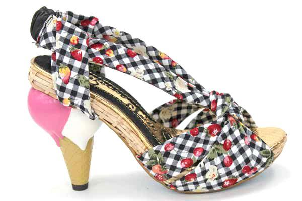 Foto IRREGULAR CHOICE Contain Nuts Fabric Sandals BLACK Size: 4
