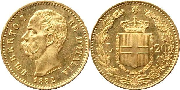 Foto Italien 20 Lire 1882