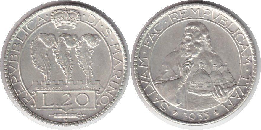 Foto Italien 20 Lire 1933