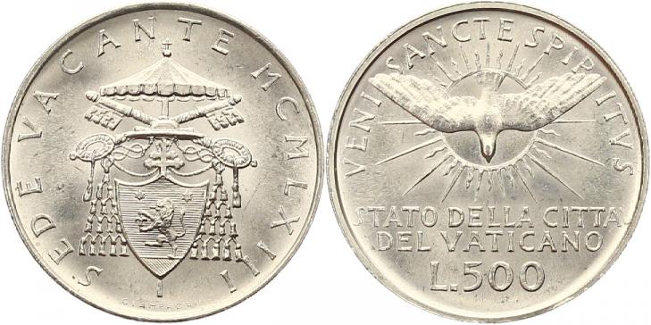 Foto Italien-Kirchenstaat 500 Lire 1958